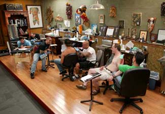 A tattoo parlor